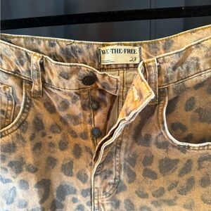 Free People - Leopard Barrel Jeans - Size 27